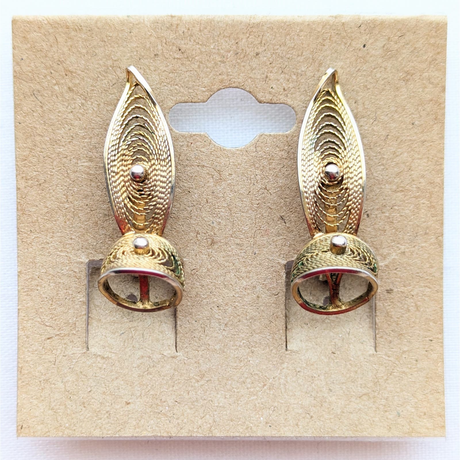 Vintage Lewis Segal Cannetille Stud Earrings